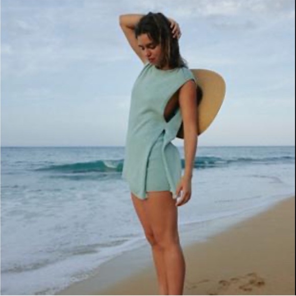 Free People Tops - Free People Beach Miranda Sweater Set in Blues Haze Sz L